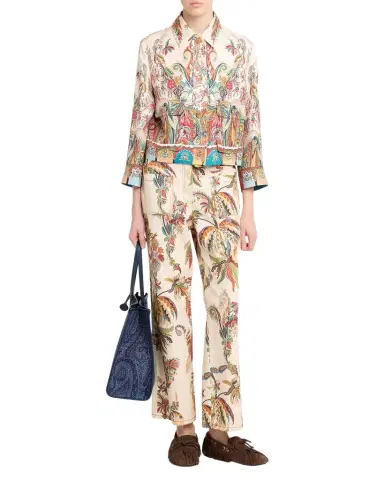 Etro Paisley-Print Silk Cropped Jacket | Thumbnail 1 Etro Paisley-Print Silk Cropped Jacket | Thumbnail 1
