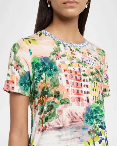 Johnny Was The Janie Botanical-Print Crewneck Tee | Thumbnail 4 Johnny Was The Janie Botanical-Print Crewneck Tee | Thumbnail 4