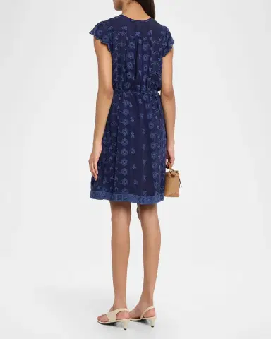 Johnny Was Daisy Eyelet Floral-Embroidered Mini Dress | Thumbnail 2 Johnny Was Daisy Eyelet Floral-Embroidered Mini Dress | Thumbnail 2