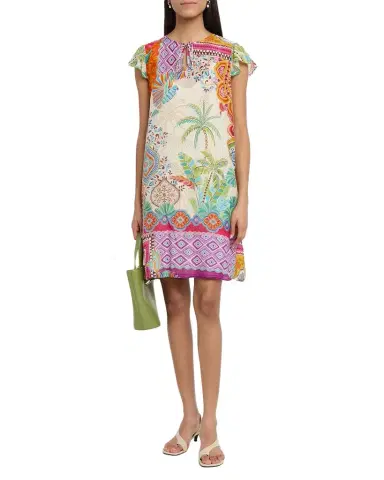 Johnny Was Daisy Botanical-Print Shift Dress | Thumbnail 1 Johnny Was Daisy Botanical-Print Shift Dress | Thumbnail 1