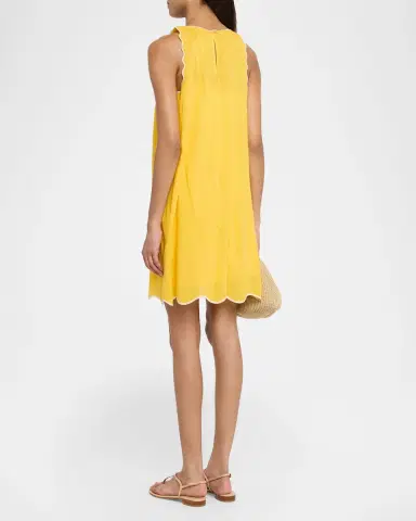 Johnny Was Floral-Embroidered Cotton Mini Shift Dress | Thumbnail 2 Johnny Was Floral-Embroidered Cotton Mini Shift Dress | Thumbnail 2
