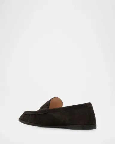 Stuart Weitzman Spencer Suede Penny Loafers | Thumbnail 3 Stuart Weitzman Spencer Suede Penny Loafers | Thumbnail 3