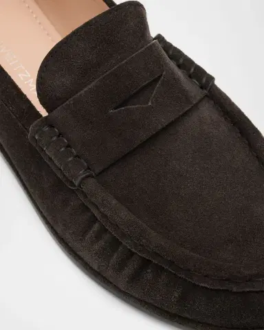 Stuart Weitzman Spencer Suede Penny Loafers | Thumbnail 4 Stuart Weitzman Spencer Suede Penny Loafers | Thumbnail 4