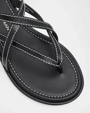 Stuart Weitzman Park Flat Strappy Leather Sandals | Thumbnail 4 Stuart Weitzman Park Flat Strappy Leather Sandals | Thumbnail 4