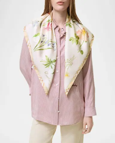 Burberry Blooms of Britain Silk Square Scarf | Thumbnail 3 Burberry Blooms of Britain Silk Square Scarf | Thumbnail 3