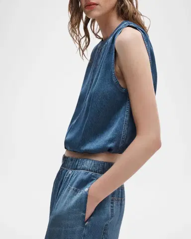 rag & bone rb Miramar Mica Satin Bubble Top | Thumbnail 4 rag & bone rb Miramar Mica Satin Bubble Top | Thumbnail 4