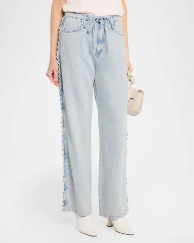 rag & bone Featherweight Phoebe Scalloped Drawstring Jeans | Thumbnail 3 rag & bone Featherweight Phoebe Scalloped Drawstring Jeans | Thumbnail 3