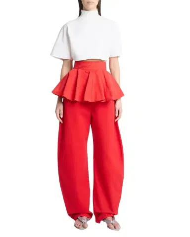 Alaïa Turtleneck Short-Sleeve Crop T-Shirt | Thumbnail 1 Alaïa Turtleneck Short-Sleeve Crop T-Shirt | Thumbnail 1