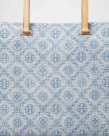 Tory Burch T Monogram Denim Tote Bag | Thumbnail 3 Tory Burch T Monogram Denim Tote Bag | Thumbnail 3