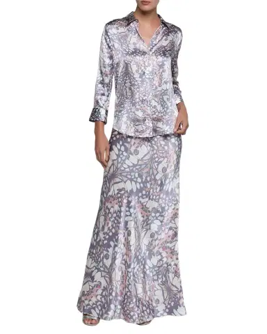 L'Agence Dani Butterfly-Print Silk Blouse | Thumbnail 1 L'Agence Dani Butterfly-Print Silk Blouse | Thumbnail 1
