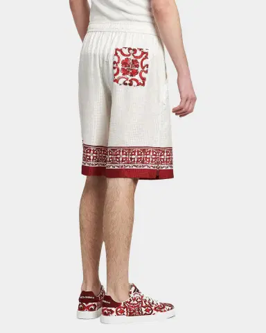 Dolce & Gabbana Men's Majolica-Print Jacquard Twill Bermuda Shorts | Thumbnail 2 Dolce & Gabbana Men's Majolica-Print Jacquard Twill Bermuda Shorts | Thumbnail 2