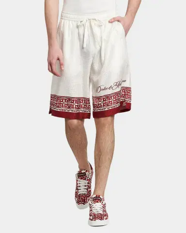 Dolce & Gabbana Men's Majolica-Print Jacquard Twill Bermuda Shorts | Thumbnail 3 Dolce & Gabbana Men's Majolica-Print Jacquard Twill Bermuda Shorts | Thumbnail 3