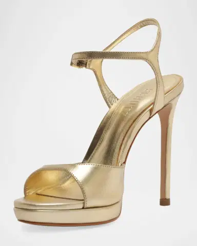 Schutz Scarlett Metallic Leather Platform Sandals | Thumbnail 3 Schutz Scarlett Metallic Leather Platform Sandals | Thumbnail 3