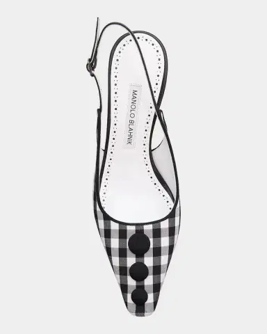 Manolo Blahnik 90mm Alexa Gingham Slingback Pumps | Thumbnail 3 Manolo Blahnik 90mm Alexa Gingham Slingback Pumps | Thumbnail 3