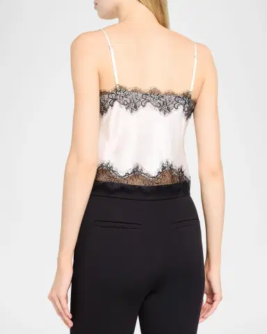 L'Agence Kimber Lace-Trim Silk Cami | Thumbnail 3 L'Agence Kimber Lace-Trim Silk Cami | Thumbnail 3