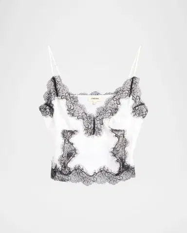 L'Agence Kimber Lace-Trim Silk Cami | Thumbnail 6 L'Agence Kimber Lace-Trim Silk Cami | Thumbnail 6
