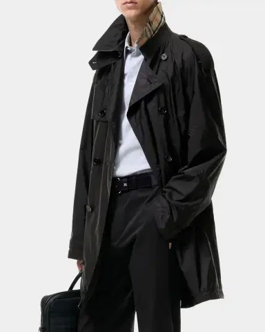 Burberry Men's Leadenham Nylon Trench Jacket | Thumbnail 2 Burberry Men's Leadenham Nylon Trench Jacket | Thumbnail 2
