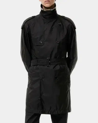 Burberry Men's Leadenham Nylon Trench Jacket | Thumbnail 4 Burberry Men's Leadenham Nylon Trench Jacket | Thumbnail 4