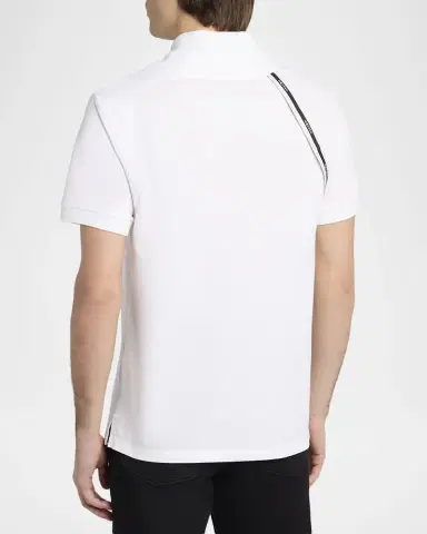 McQueen Men's Harness Cotton Pique Polo Shirt | Thumbnail 2 McQueen Men's Harness Cotton Pique Polo Shirt | Thumbnail 2