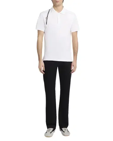 McQueen Men's Harness Cotton Pique Polo Shirt | Thumbnail 1 McQueen Men's Harness Cotton Pique Polo Shirt | Thumbnail 1