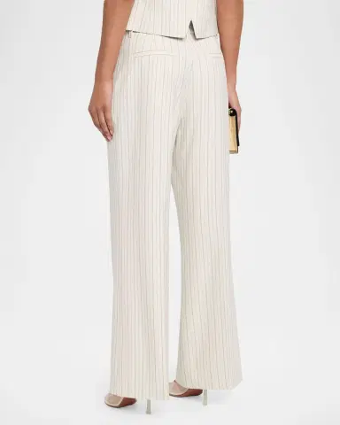 Elie Tahari The Liliana Striped Straight-Leg Pants | Thumbnail 2 Elie Tahari The Liliana Striped Straight-Leg Pants | Thumbnail 2