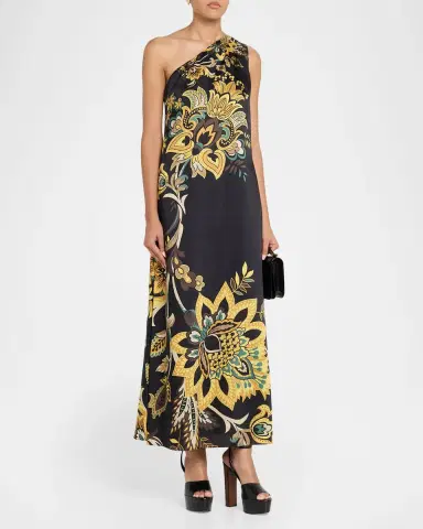 Elie Tahari The Addison One-Shoulder Floral Maxi Dress | Thumbnail 3 Elie Tahari The Addison One-Shoulder Floral Maxi Dress | Thumbnail 3