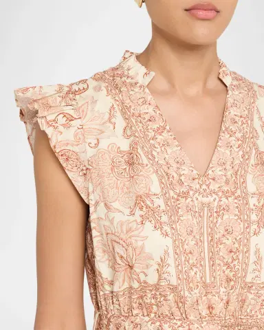 Elie Tahari The Eden Tiered Floral-Print Cotton Maxi Dress | Thumbnail 4 Elie Tahari The Eden Tiered Floral-Print Cotton Maxi Dress | Thumbnail 4