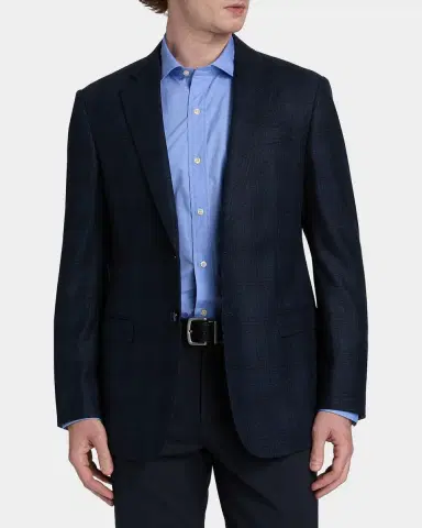 Giorgio Armani Men's Wool and Cashmere Soft Check Sport Coat | Thumbnail 3 Giorgio Armani Men's Wool and Cashmere Soft Check Sport Coat | Thumbnail 3