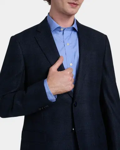 Giorgio Armani Men's Wool and Cashmere Soft Check Sport Coat | Thumbnail 4 Giorgio Armani Men's Wool and Cashmere Soft Check Sport Coat | Thumbnail 4