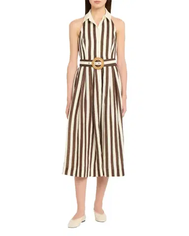 Cara Cara Quentin Belted Halter Midi Dress | Thumbnail 1 Cara Cara Quentin Belted Halter Midi Dress | Thumbnail 1