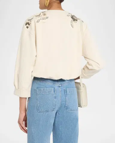 Veronica Beard Emeren Embroidered Cropped Jacket | Thumbnail 2 Veronica Beard Emeren Embroidered Cropped Jacket | Thumbnail 2