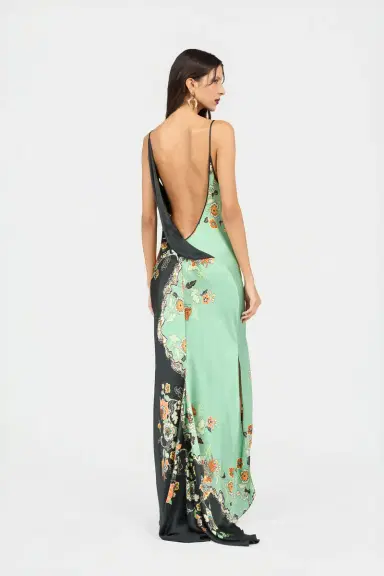 Roberto Cavalli Kimono Print Silk Dress | Thumbnail 3 Roberto Cavalli Kimono Print Silk Dress | Thumbnail 3