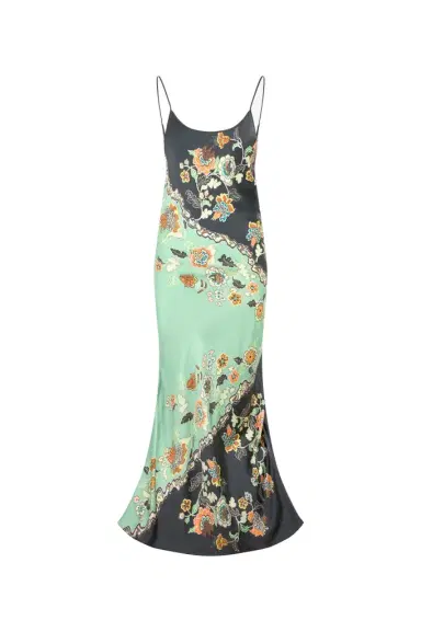 Roberto Cavalli Kimono Print Silk Dress | Thumbnail 1 Roberto Cavalli Kimono Print Silk Dress | Thumbnail 1