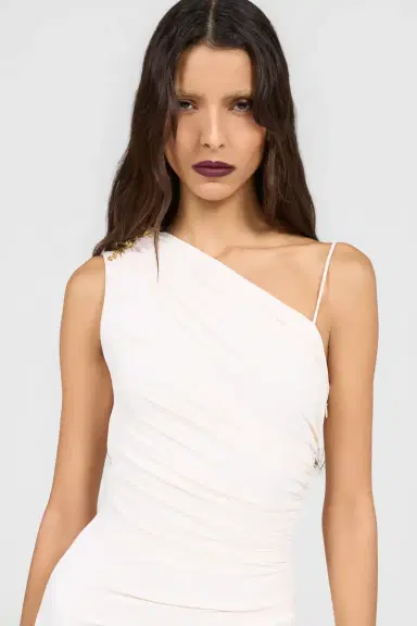 Roberto Cavalli Serpentine Ivory Dress | Thumbnail 4 Roberto Cavalli Serpentine Ivory Dress | Thumbnail 4
