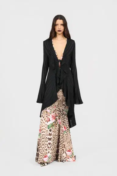Roberto Cavalli Jaguar Roses Print Dress | Thumbnail 6 Roberto Cavalli Jaguar Roses Print Dress | Thumbnail 6