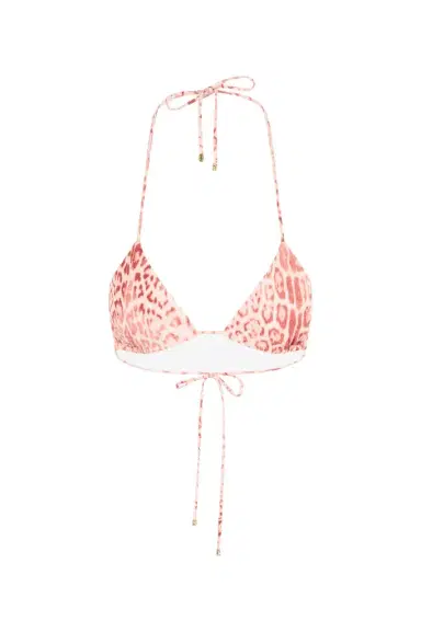 Roberto Cavalli Jaguar Pink Print Bikini Top | Thumbnail 1 Roberto Cavalli Jaguar Pink Print Bikini Top | Thumbnail 1