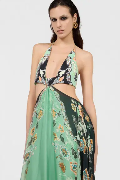 Roberto Cavalli Kimono Print Silk Maxi Dress | Thumbnail 4 Roberto Cavalli Kimono Print Silk Maxi Dress | Thumbnail 4