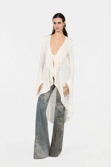 Roberto Cavalli Off-White Cardigan | Thumbnail 2 Roberto Cavalli Off-White Cardigan | Thumbnail 2