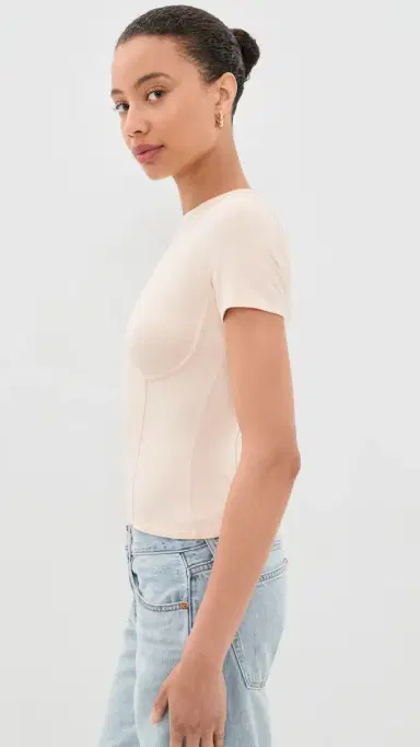 Fleur du Mal Cotton T-Shirt Tahini | Thumbnail 4 Fleur du Mal Cotton T-Shirt Tahini | Thumbnail 4