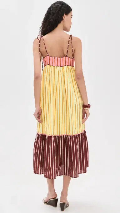 English Factory Colorblock tripe Sleeveless Midi Dress Multi | Thumbnail 3 English Factory Colorblock tripe Sleeveless Midi Dress Multi | Thumbnail 3