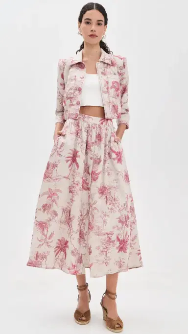 L'AGENCE Eda 3/4 Sleeve Crop Jacket Tan Multi Textured Jungle Toil | Thumbnail 5 L'AGENCE Eda 3/4 Sleeve Crop Jacket Tan Multi Textured Jungle Toil | Thumbnail 5