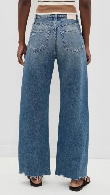 PAIGE Arellia Skimmer Covered Button Fly Wide Leg Jeans Terazzo Destructed | Thumbnail 3 PAIGE Arellia Skimmer Covered Button Fly Wide Leg Jeans Terazzo Destructed | Thumbnail 3
