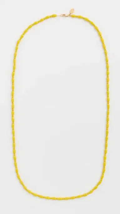 Clare V. Enamel Bead Necklace Yellow One Size | Thumbnail 2 Clare V. Enamel Bead Necklace Yellow One Size | Thumbnail 2