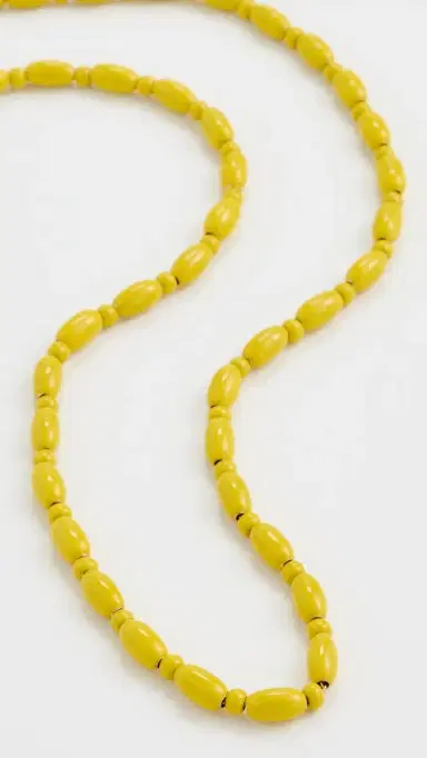 Clare V. Enamel Bead Necklace Yellow One Size | Thumbnail 4 Clare V. Enamel Bead Necklace Yellow One Size | Thumbnail 4