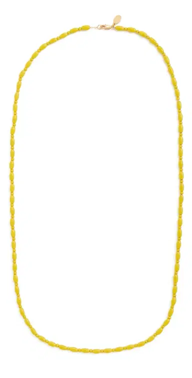 Clare V. Enamel Bead Necklace Yellow One Size | Thumbnail 1 Clare V. Enamel Bead Necklace Yellow One Size | Thumbnail 1