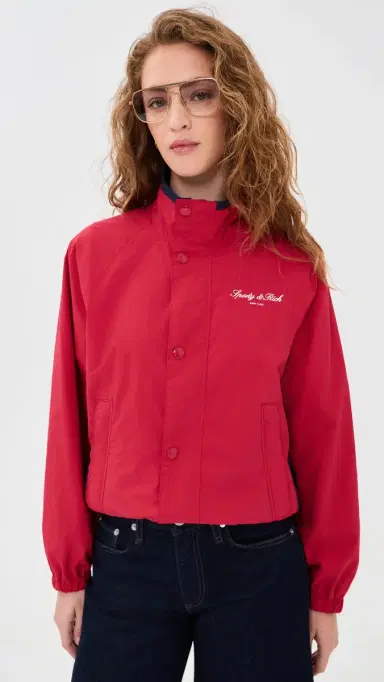 Sporty & Rich ignature NY Contrast Jacket Ruby/Navy White | Thumbnail 2 Sporty & Rich ignature NY Contrast Jacket Ruby/Navy White | Thumbnail 2