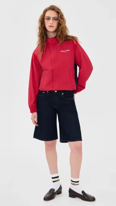 Sporty & Rich ignature NY Contrast Jacket Ruby/Navy White | Thumbnail 5 Sporty & Rich ignature NY Contrast Jacket Ruby/Navy White | Thumbnail 5
