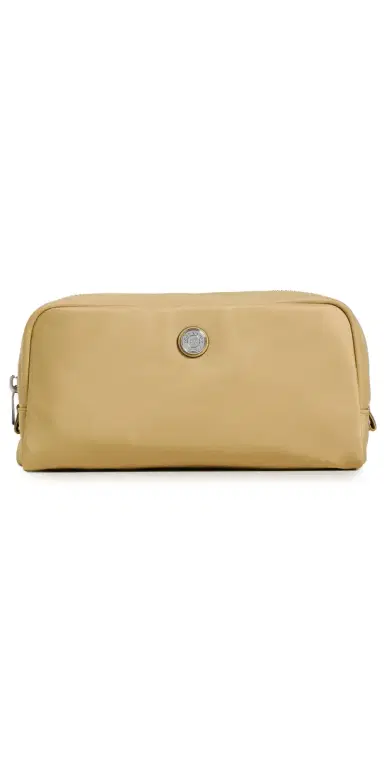 Tory Burch Twist Medium Cosmetic Case Warm Bread One Size | Thumbnail 1 Tory Burch Twist Medium Cosmetic Case Warm Bread One Size | Thumbnail 1
