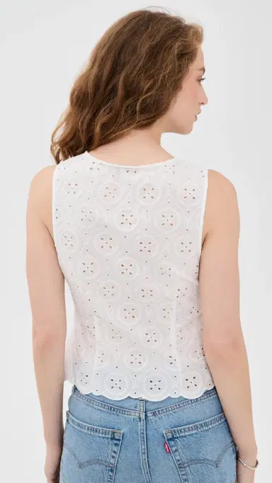 Onia Tie Front Tank Top White | Thumbnail 3 Onia Tie Front Tank Top White | Thumbnail 3
