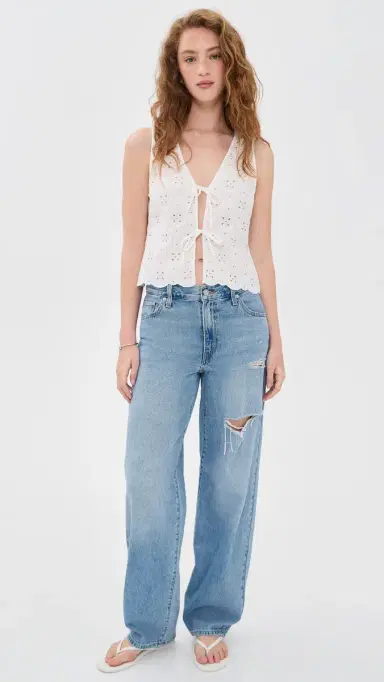 Onia Tie Front Tank Top White | Thumbnail 5 Onia Tie Front Tank Top White | Thumbnail 5